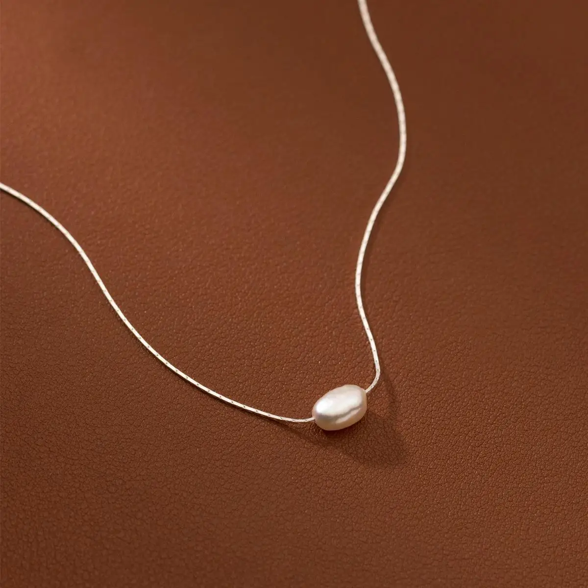 Hengsheng 9-10mm Baroque Freshwater Pearl Pendant Necklaces Adjustable Pearl Necklaces for Women Jewelry Gift 2025 New Arrivals