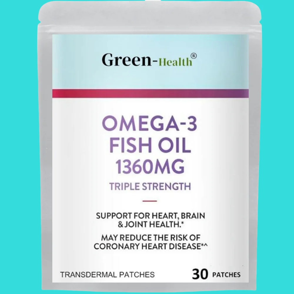 

30 Patches Omega-3 Fish Oil Transdermal Patches Heart , Cardio Support, Rapid-release