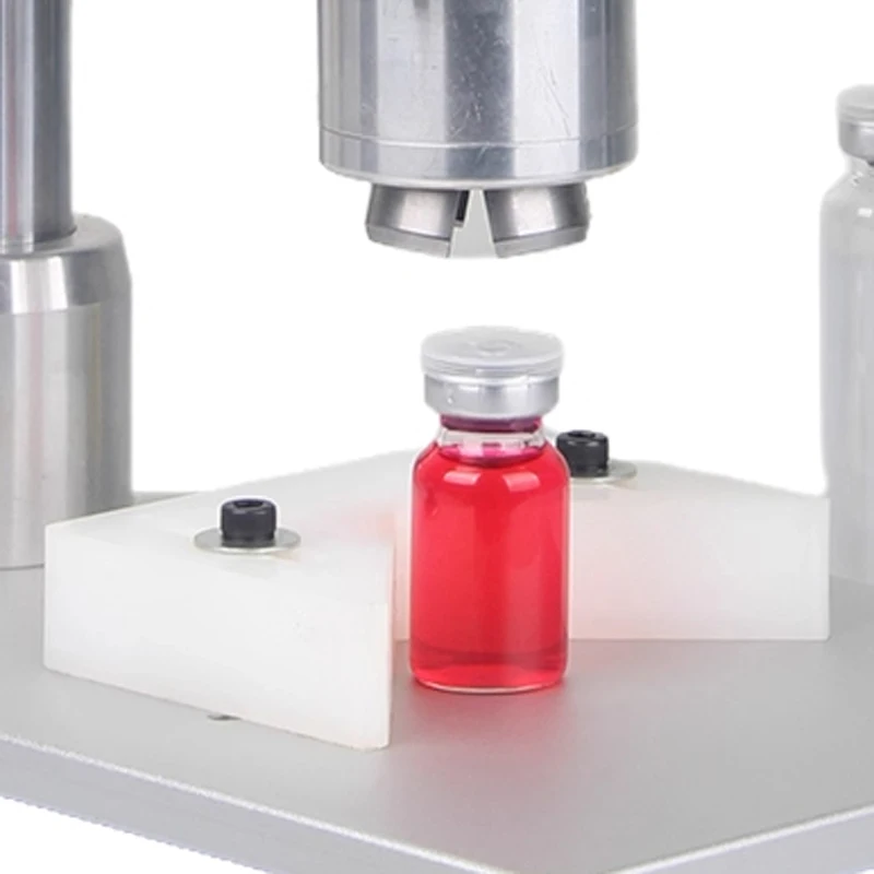 Manual Vial Capping Machine Pure Aluminum Cap/Aluminum-Plastic Cap Crimping Machine Ampoule Bottle/Essential Oil Bottle/Glass Bo
