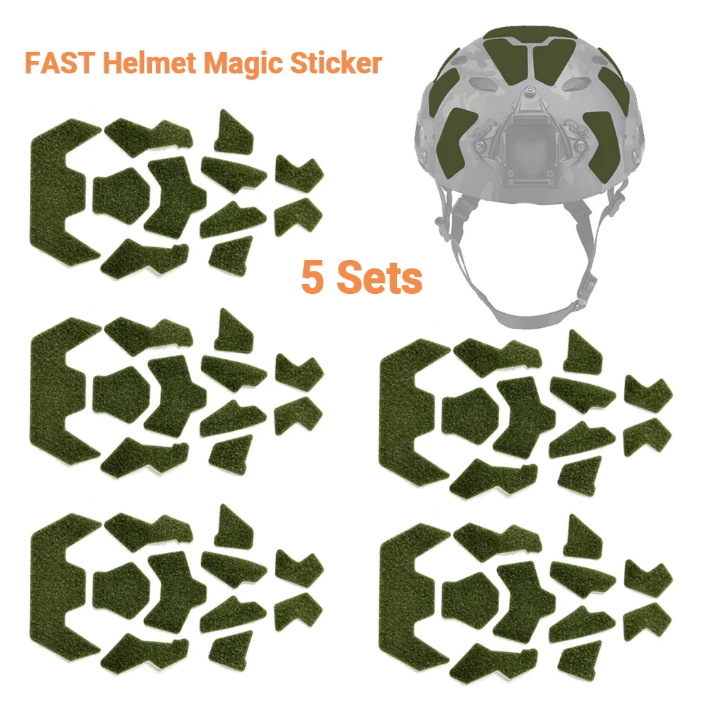 5 sets Tactical FAST Helmet Velcro 11Pcs/set Hook and Loop Super High Cut Velcros Magic Sticker Universal Tape Helmet Stickers