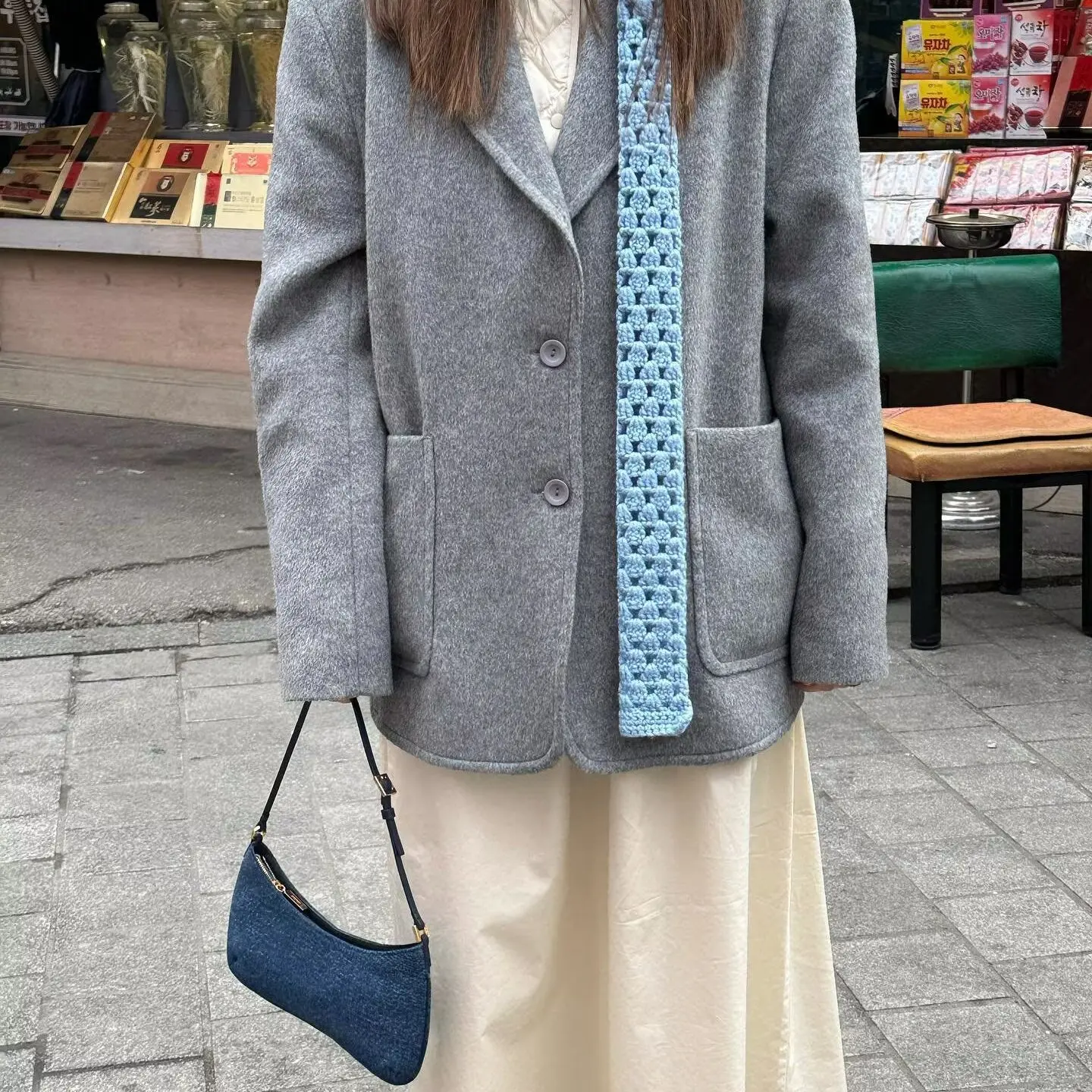 Pure Color Woolen Suit Jacket with Double Pockets Versatile And Elegant Commuter Style Women's Fashion Autumn 2026 Exclusive