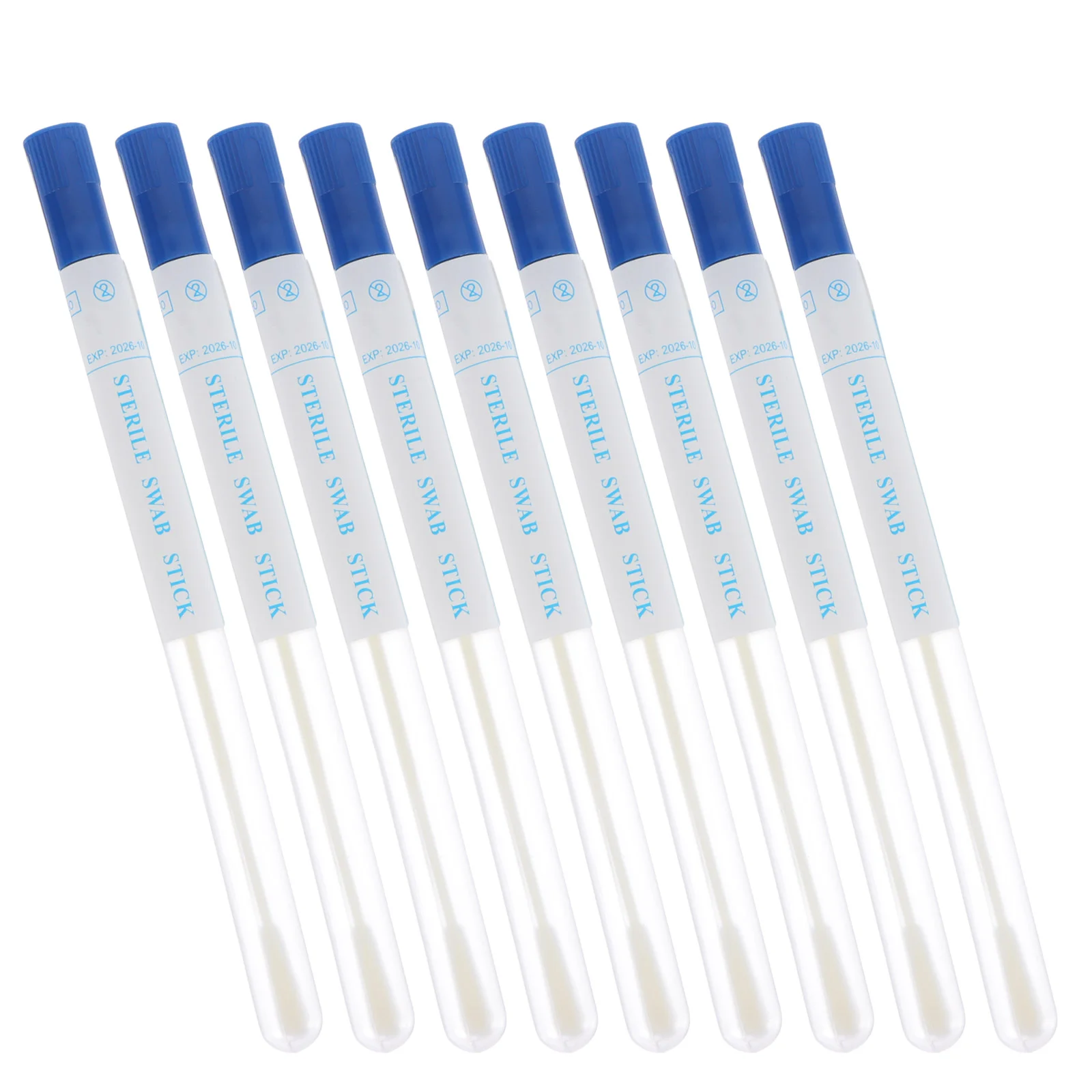 50 ชุด Flocked Tapered Swab Sampling Multi-Function Pharynx Swabs ทําความสะอาดปราศจากเชื้อ