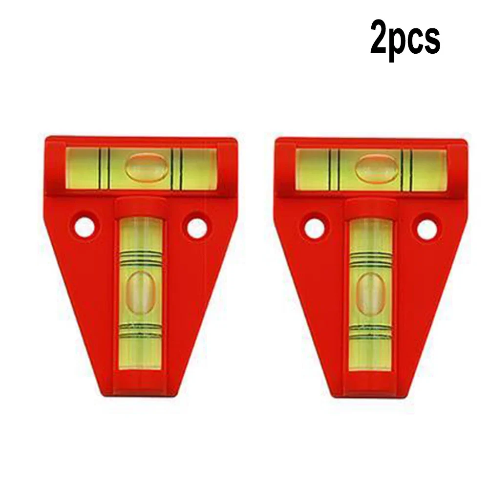 2pcs Two Way T-Shape Mini Leveller BubbleLevel Horizontal Bubble Triangle Level For Furniture Measuring Kit Bubble Level