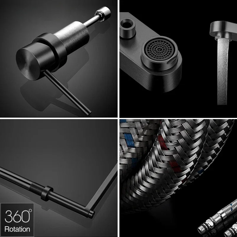 ASRAS Lifting Faucet Hot And Cold Water And Filter Water Three-In-One Independent Switch Control Kitchen Taps