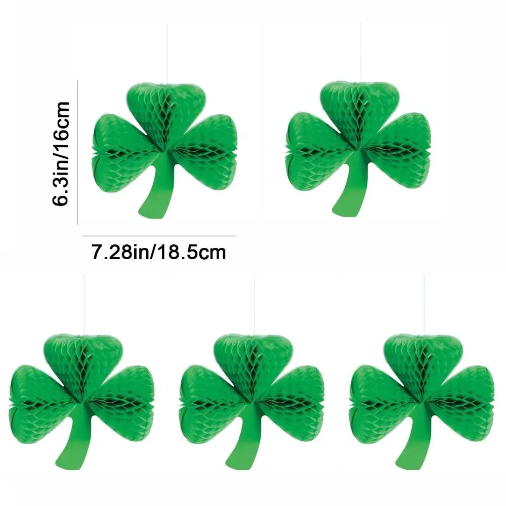 5 قطعة ثلاثية الأبعاد البرسيم العسل معلقة قلادة ورقة اليدوية العسل معلقة حلية الأخضر زينة عيد القديس باتريك