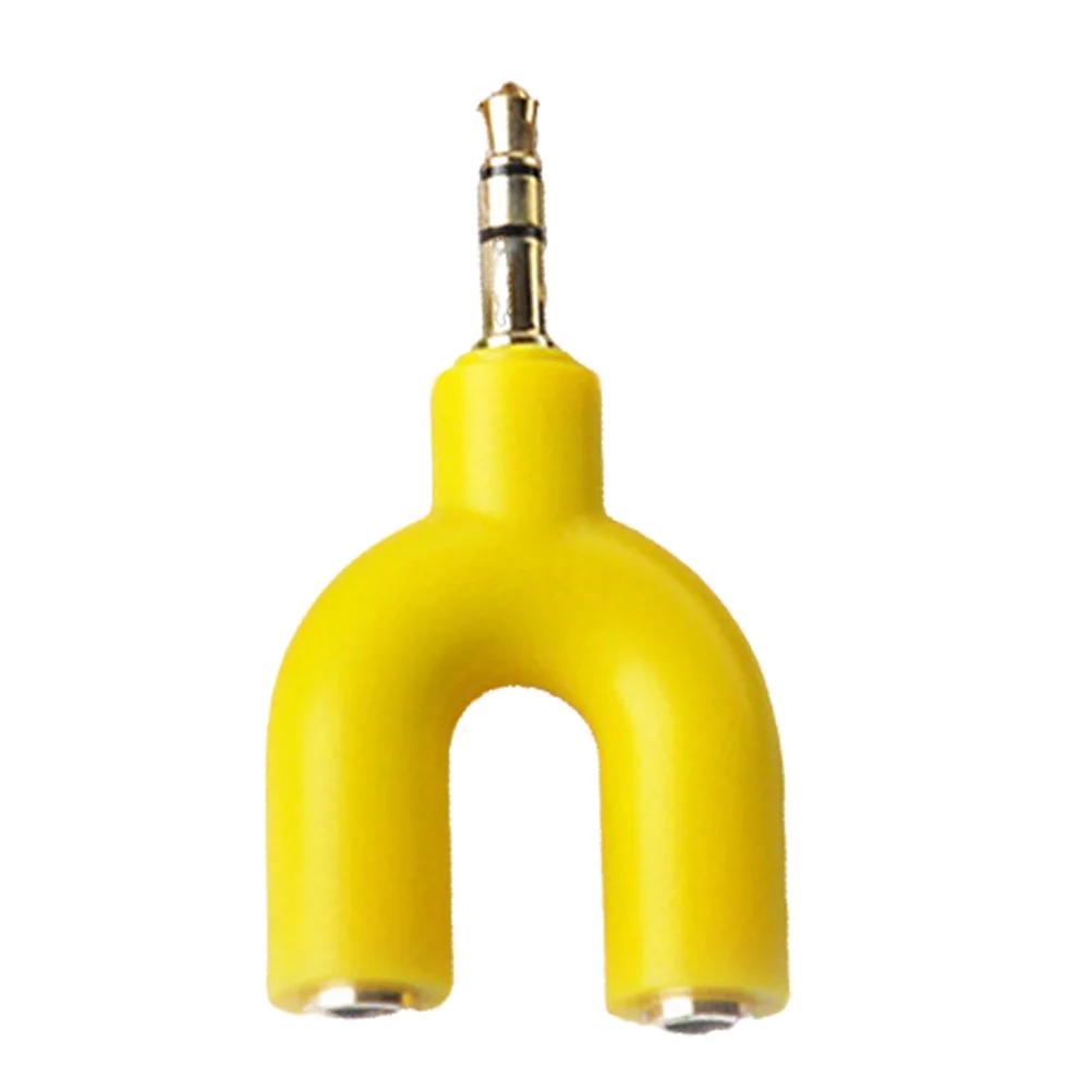 

3.5mm Audio Adapter Stereo Splitter U Shaped Gold Plated Portable Two Earphones Headphones Compatible Digital Devices Audio