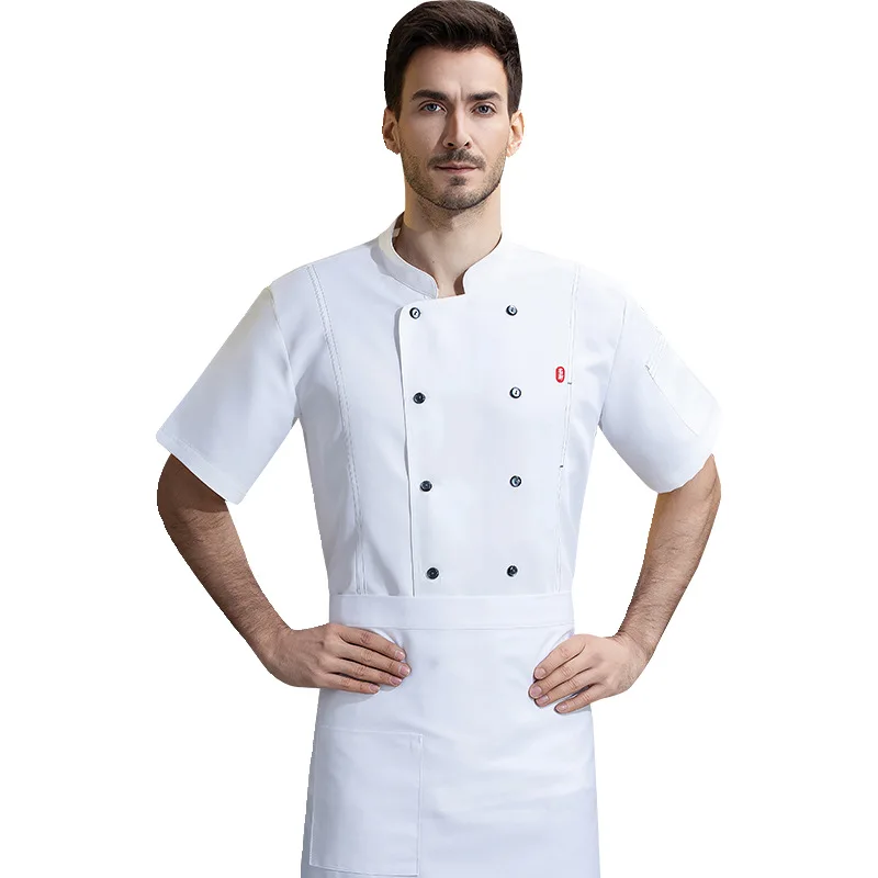 Fast Food Restaurant Steak BBQ Shop Waiter Short Sleeve Uniform Hotel Restaurant Canteen Kitchen Chef Workwear Summer