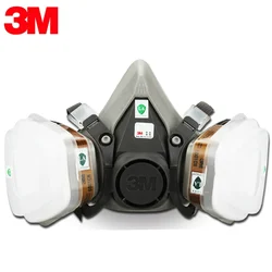 1pc 6200 Mask or 9in1 3M 6200 Half Facepiece Gas Mask Respirator With 6001/2091 Filter Fit Painting Spraying Dust Proof