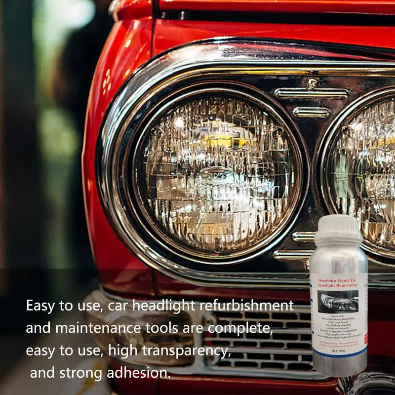 

Car Headlight Repair Fluid Headlight Repair Polish Clean 800g Repair Polish Cleaner Scratch Restoring Fluid Automatic Refresh