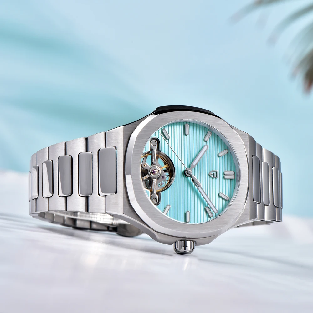 PAGANI DESIGN 2025 new Sapphire automatic mechanical watch men's gift gift box stainless steel men's watch 50 meters waterproof