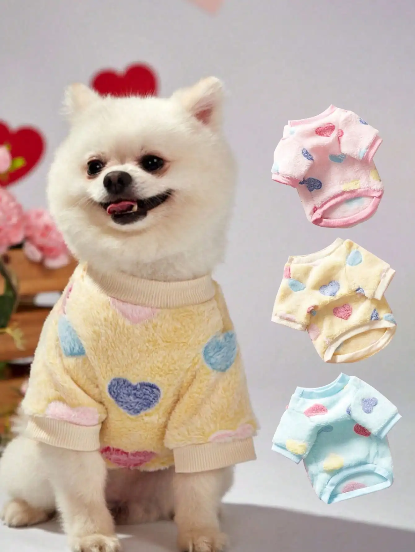 1-teilige Haustierkleidung für Hunde und Katzen, cremiger Stil, geeignet für Bichon, Teddy, Pomeranian, kleine Hunde,