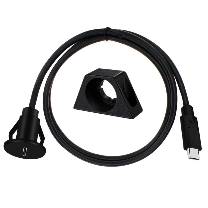 

Car Dashboard Panel Mount Adapter Cord Wire USB3.0 Type C 3.1 Male to Female Cable Support Fast Data Transmission