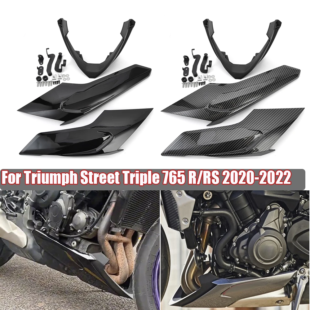 

Для Street Triple 765 R RS нижний обтекатель шасси, защитная крышка двигателя мотоцикла 765RS 765R 2020 2021 2022, аксессуары