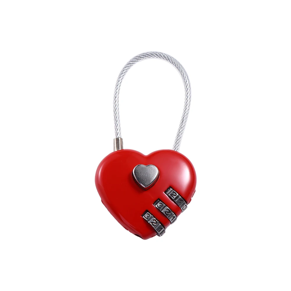 

Suitcase Baggage Trolley Case Gym Drawer Lock Heart Shape Padlock TSA Customs Code Lock Luggage Travel Lock Combination Padlock