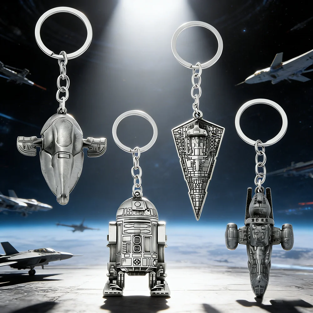 Vintage Star Wars Men's Spaceship Keychain Anime Destroyer