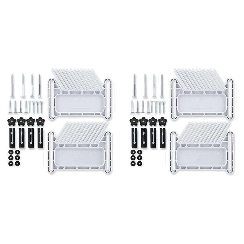 

AA76-2X Модернизированное защитное устройство Featherboard Штабелируемая перьевая доска подходит для большинства стандартных, Т-образных паза, Т-образных направляющих на настольных пилах, белая