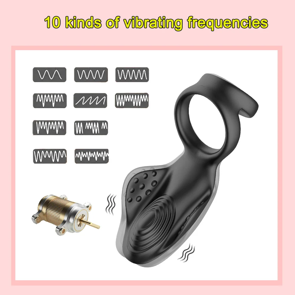 Remote Control Penis Ring Vibrators for Men Male Glans Massager Penis Stimulation Delay Trainer Male Cock Ring Adult Sex Toys