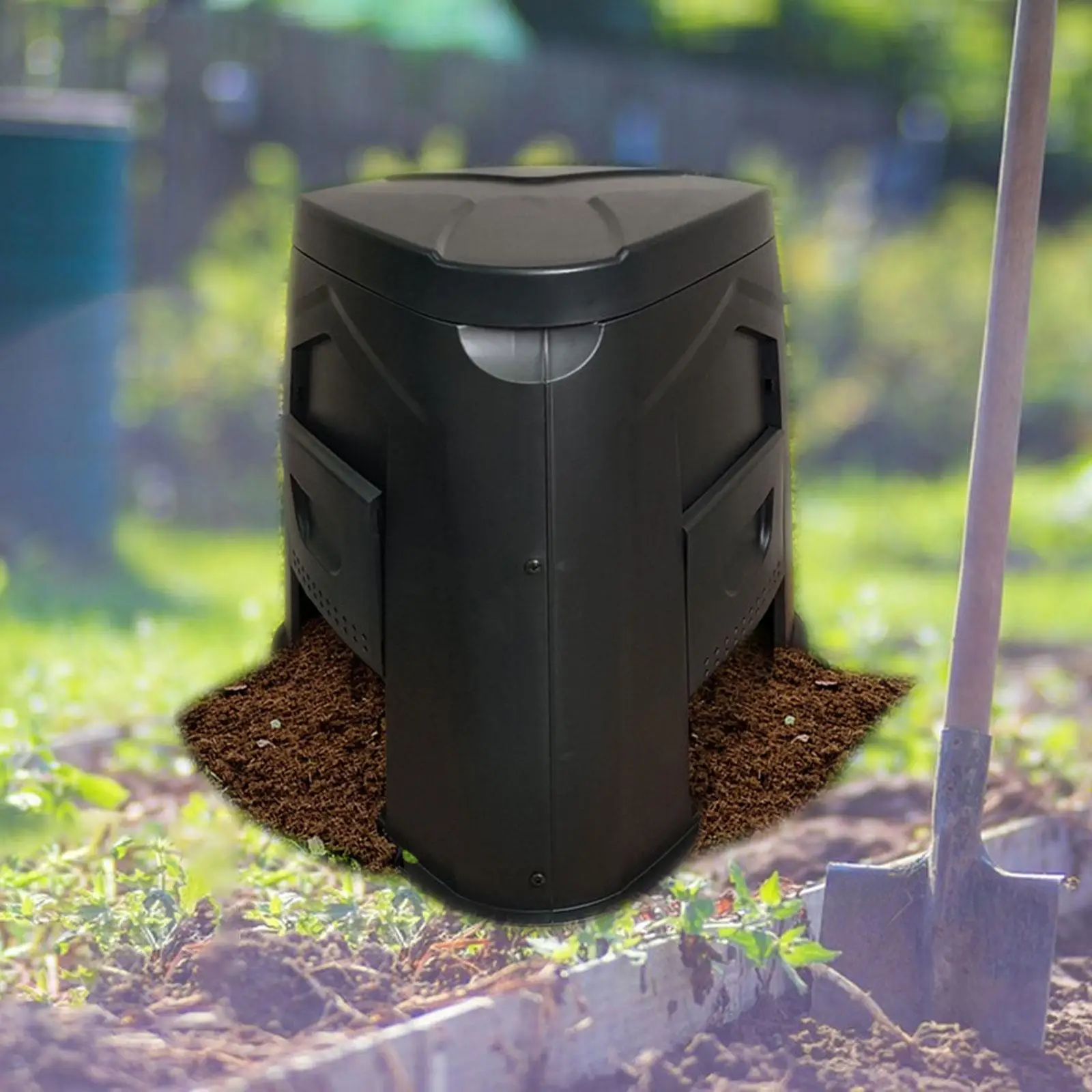 

Большой контейнер для компоста, 450 л, портативный мусорный контейнер для домашнего мусора, ведро для компоста для листьев деревьев, балкона, фермы