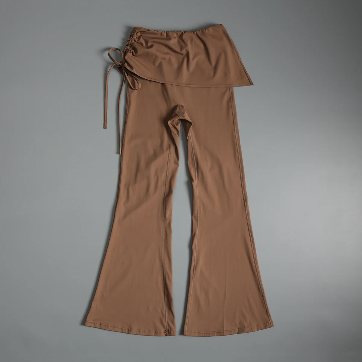 Falso pantalones de yoga desnudos de dos piezas para mujer con cintura alta levantamiento de cadera ejercicio fitness pantalones para adelgazar correr