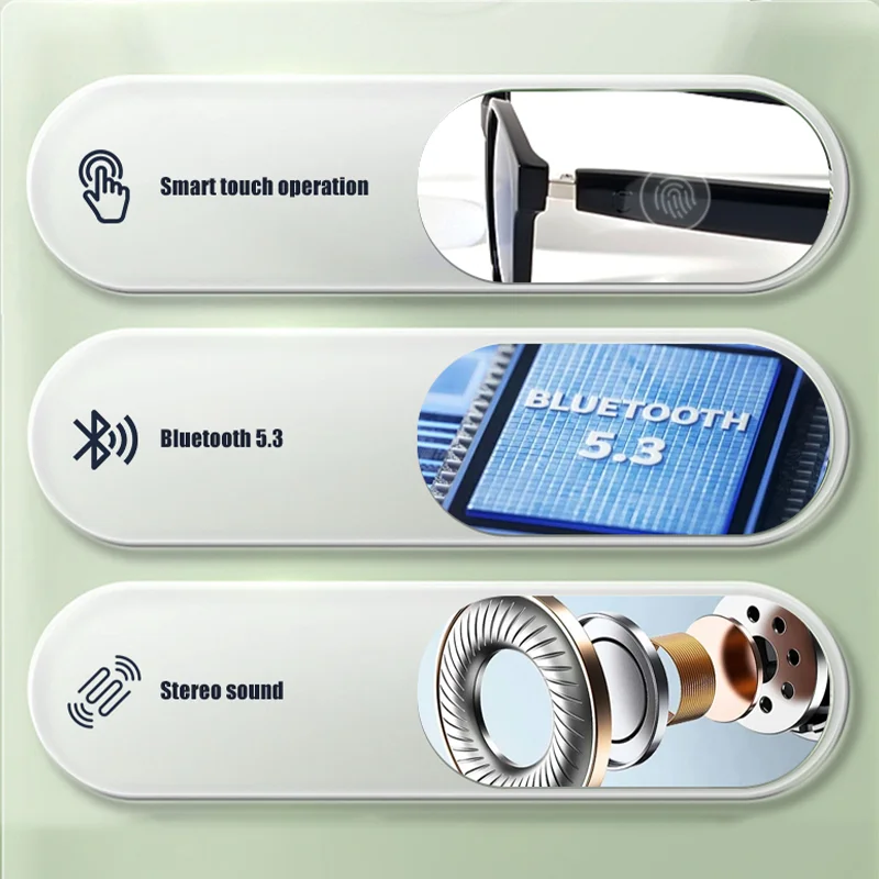 LIGE 2025 модные умные Bluetooth-очки, голосовой помощник, Bluetooth-вызов, воспроизведение музыки, мужские и женские умные солнцезащитные очки, управление камерой