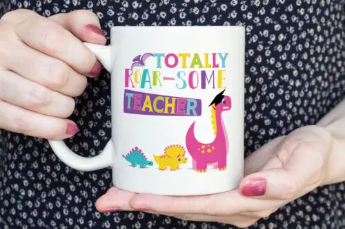 

Roarsome Teacher Cup Mug Birthday Gift Keepsake Novelty Christmas Present