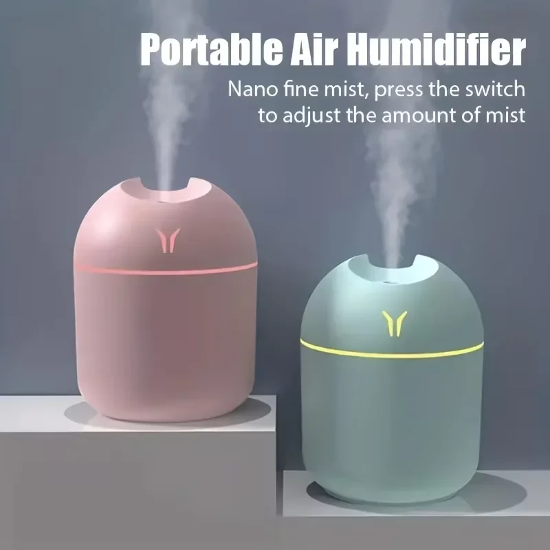 Humidificateur d'air ultrasonique USB Portable, diffuseur d'huile essentielle, purificateur de voiture avec lumière LED, éclairage romantique, nouveauté, 1 pièce