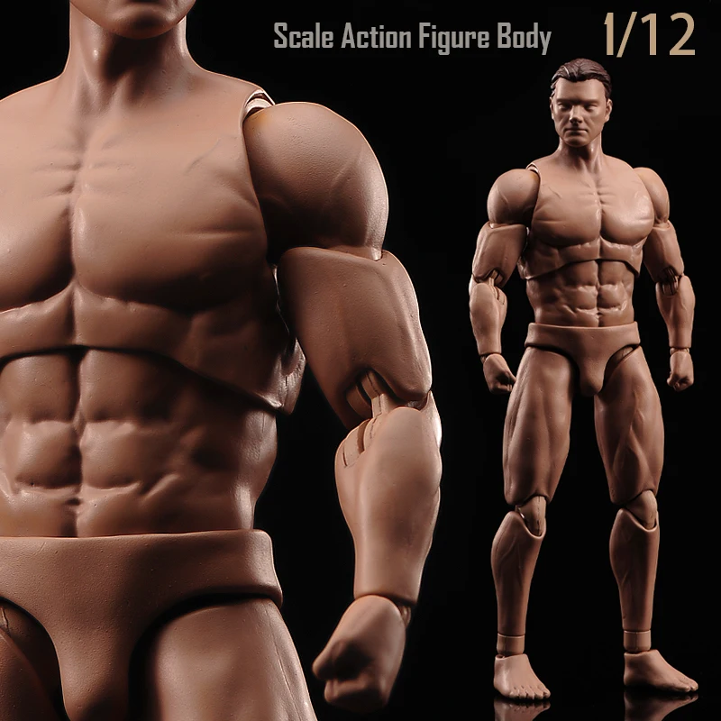 

ANT AM116 1/12 Scale Male Super Flexible Joint Boy 6'' Soldier Action Figure Suntan Body Dolls