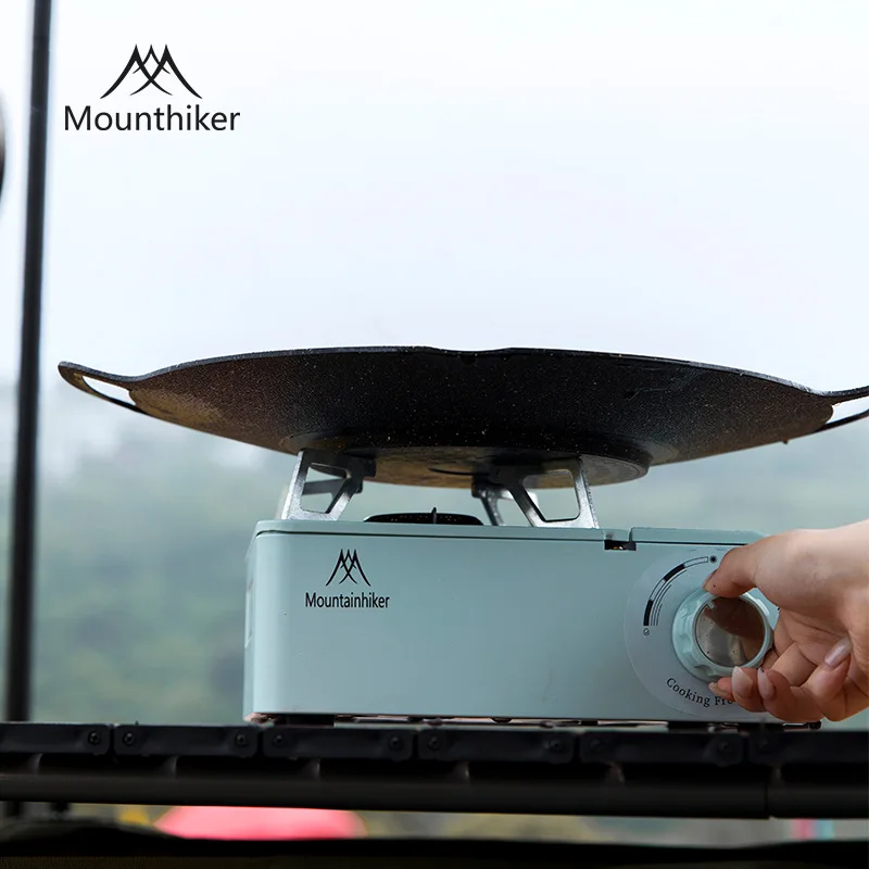 The Mountain Guest Portable Picnic Korean-style Wheatstone BBQ Grill Non-Stick BBQ Frying Pan camping gear  multi tool