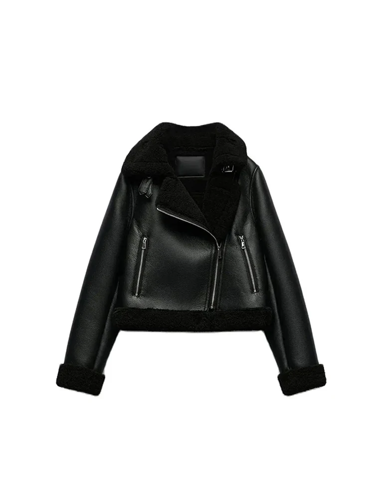 

Женская уличная куртка в байкерском стиле повседневная куртка в стиле ретро куртка на молнии с отворотом Персонализированные универсальные женские куртки Городские женские модные куртки