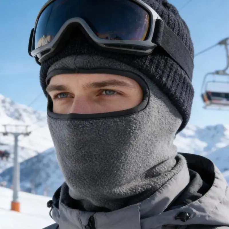 Y3NE Portable Fleece Balaclava for Outdoor Workers Enduring Cold Weather Challenges