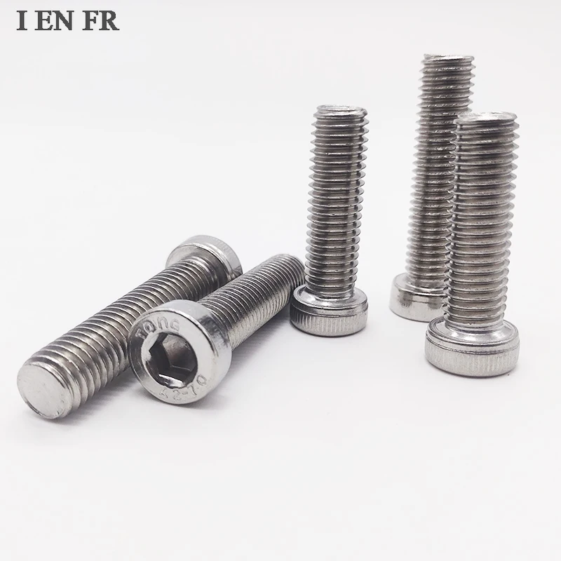 

1/2/5/10/20 PCS M3 M4 M5 M6 M8 M10 M12 DIN7984 Stainless Steel Hexagon Hex Socket Thin Short Low Cap Head Screw Without Knurled