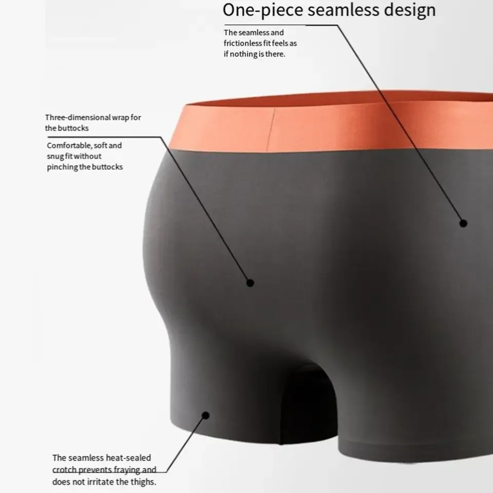 

Men Boxers Shorts Luxury Ice Silk Satin-like Boxers Summer Solid Men's Underpants -Breathable Man Underpants Panties Underwear