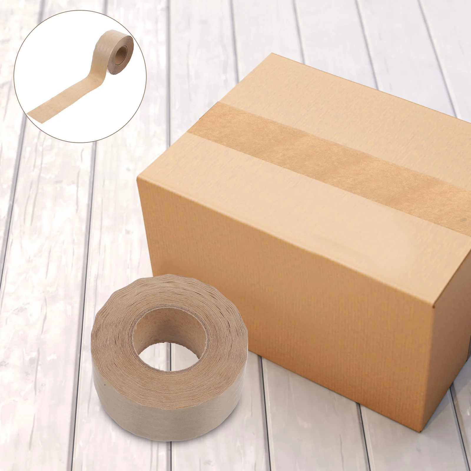 

Mailing Tape Water Activated Kraft Paper Heavy Duty Shipping Wrapping for Packing Wide