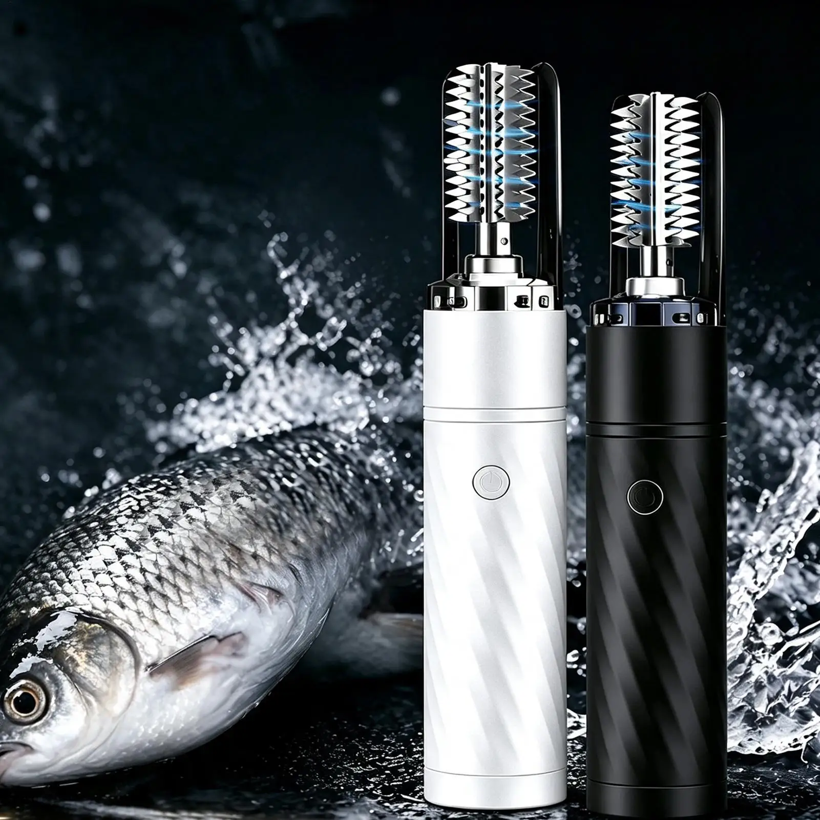 Fish Scaler Tool Scale Electric Scraper Cleaner Gadget Ergonomic Descaler for Shrimp Seafood Kitchen Chef Restaurant Catering