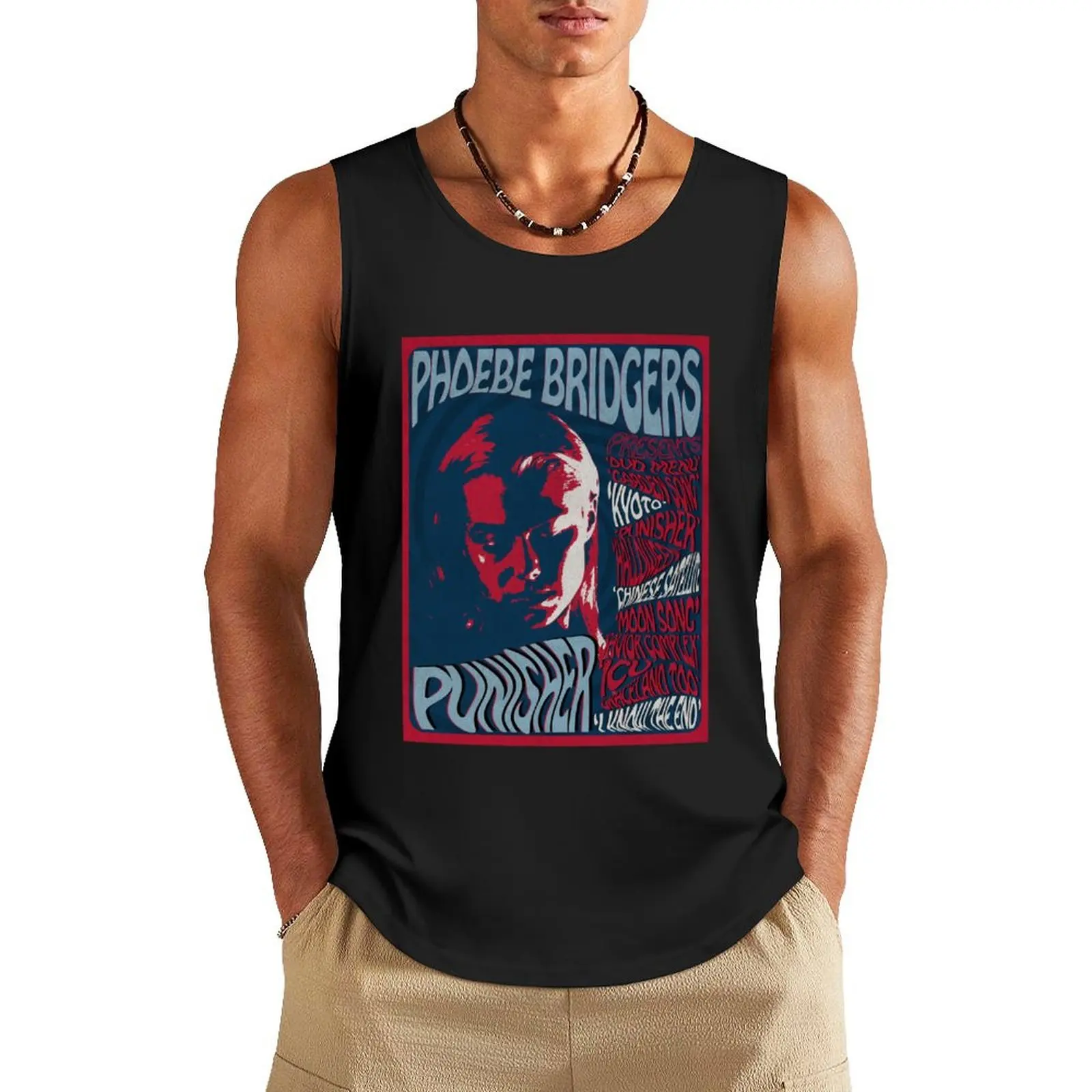 

Phoebe Bridgers Psychedelic Punisher Tank Top muscle t-shirt quick-drying t-shirt