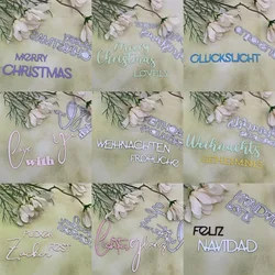2025 New Arrival Christmas Alphabet Letter Word Metal Cutting Dies For Scrapbook Card Making Stencil Embossing Craft Decoration