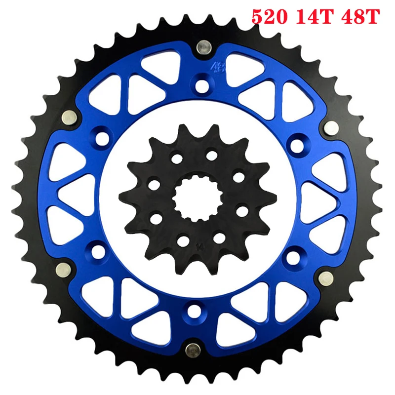 ضرس أمامي وخلفي للدراجة النارية 520 14T 45T-52T لياماها WR450FR YZ450FV WR250Z YZ250L WR400FL YZ400FL WR426FM YZ426 YZ450FT