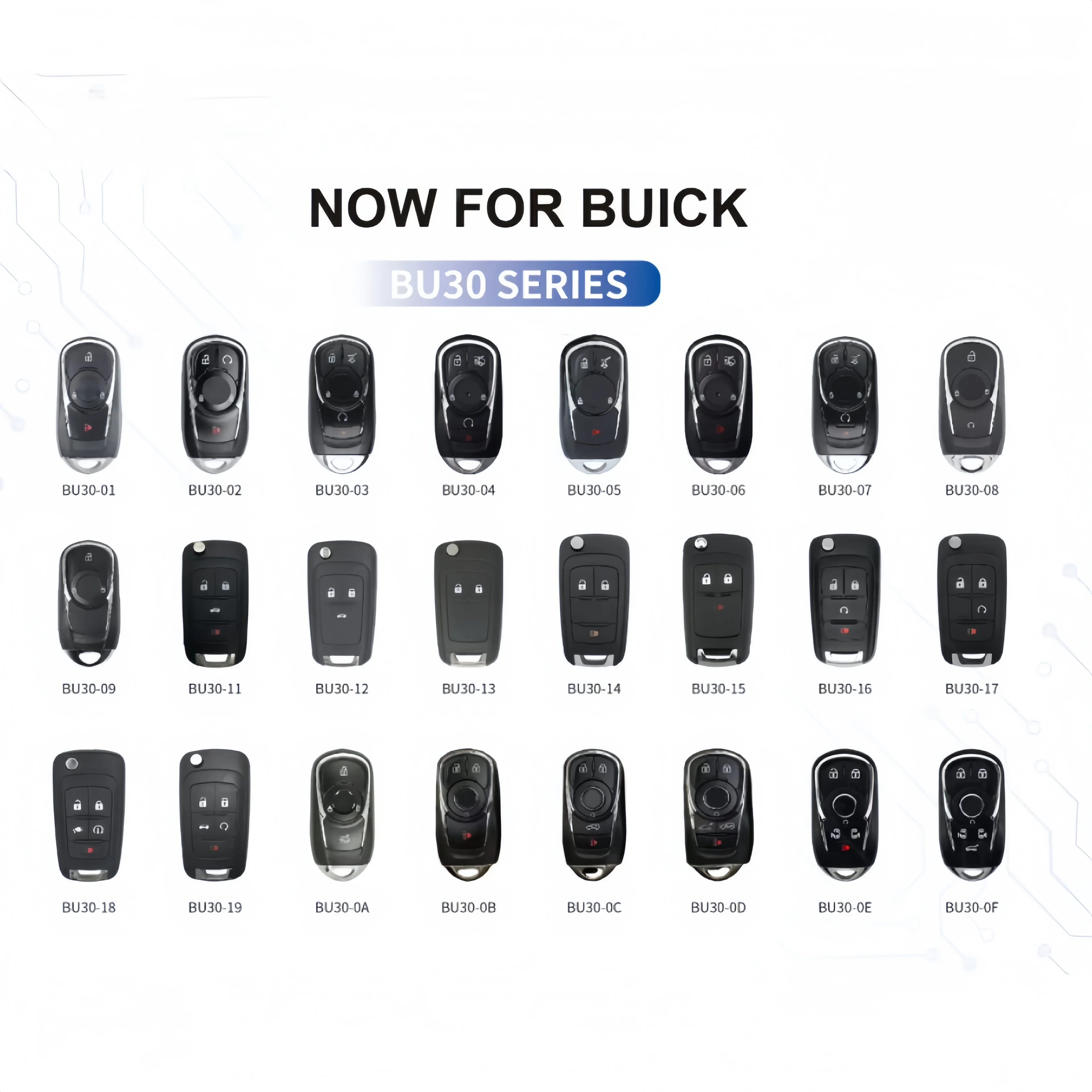 LONSDOR Universal Key for Buick All Series BU30 ID46 ID49 1D4A 315/433.92MHZ Program by K518 KW100