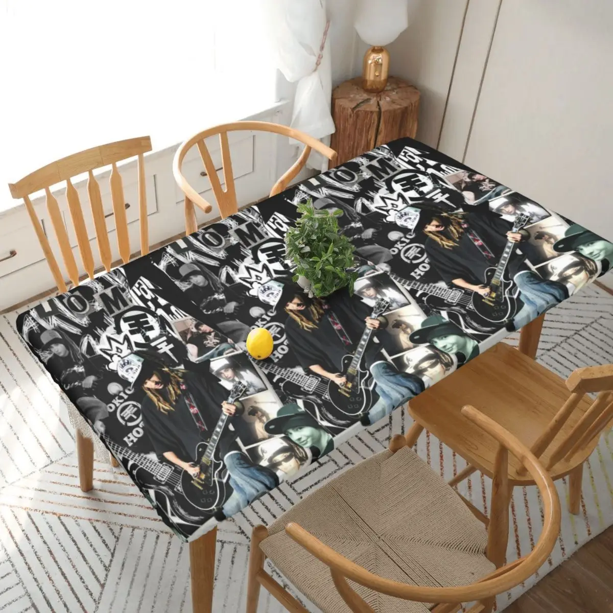 Tokio Hotel Tom Kaulitz Music Band Custom Rectangular Tablecloth Oilproof Table Cover for Festival Party Decorations Table Cloth