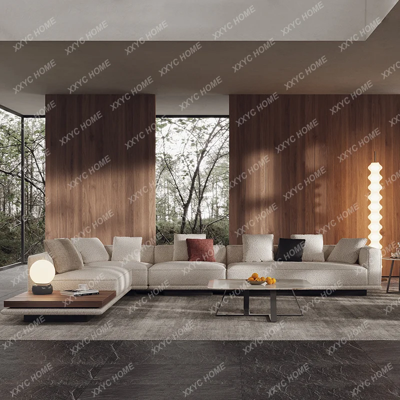 Minimalist Modern Simplicity Horizonte Horizon Large Apartment Living Room Fabric Large Flat Villa Sofa