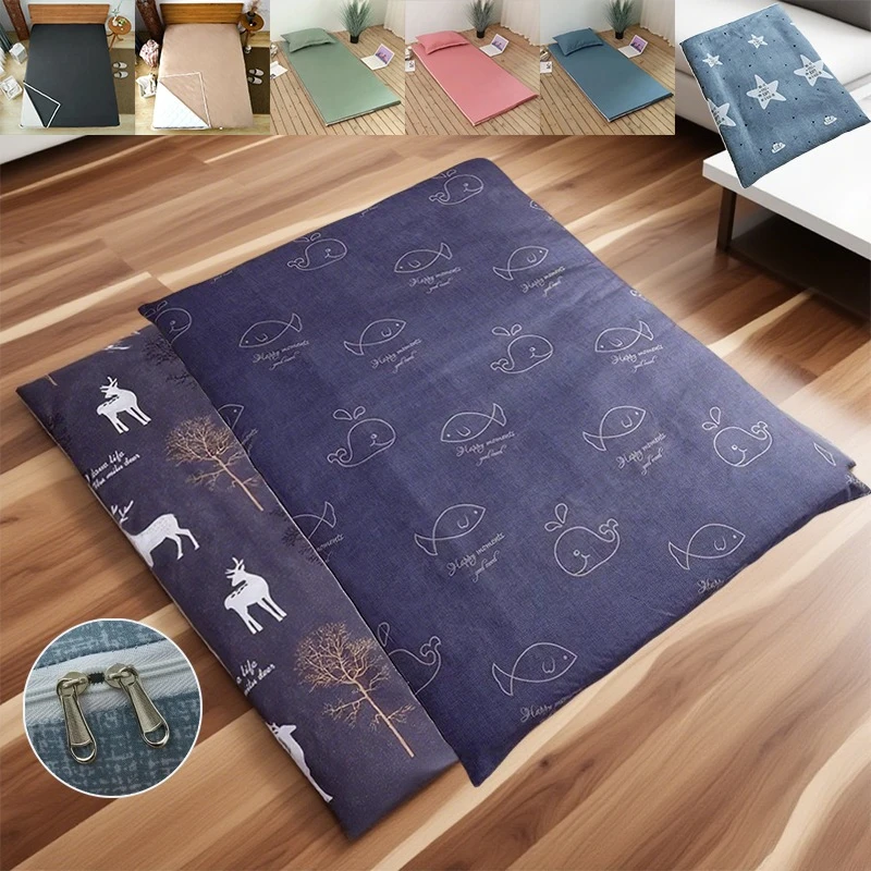 

360° Fully Enclosed Mattress Protective Cover with Zipper Removable Breathable Student Dormitory Single Mattress Cover 매트리스 커버