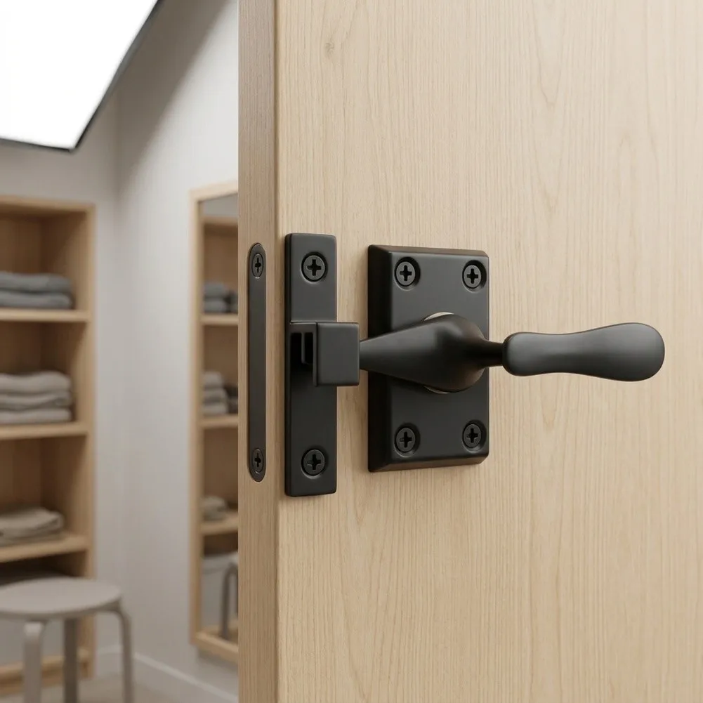 Mount Zinc Alloy Twist Latch Lock 20 Pack for Interior Doors Featuring Smooth Mechanical Operation No Key Needed