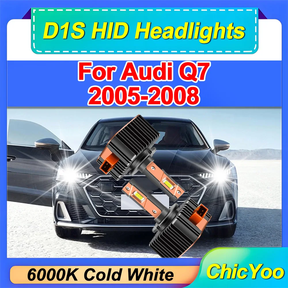 

2 шт., мощные ксеноновые фары высокой мощности 120 Вт, 6000 К, белые автомобильные фары Canbus 30000LM, светодиодные лампы для фар для Audi Q7 2005 2006 2007 2008