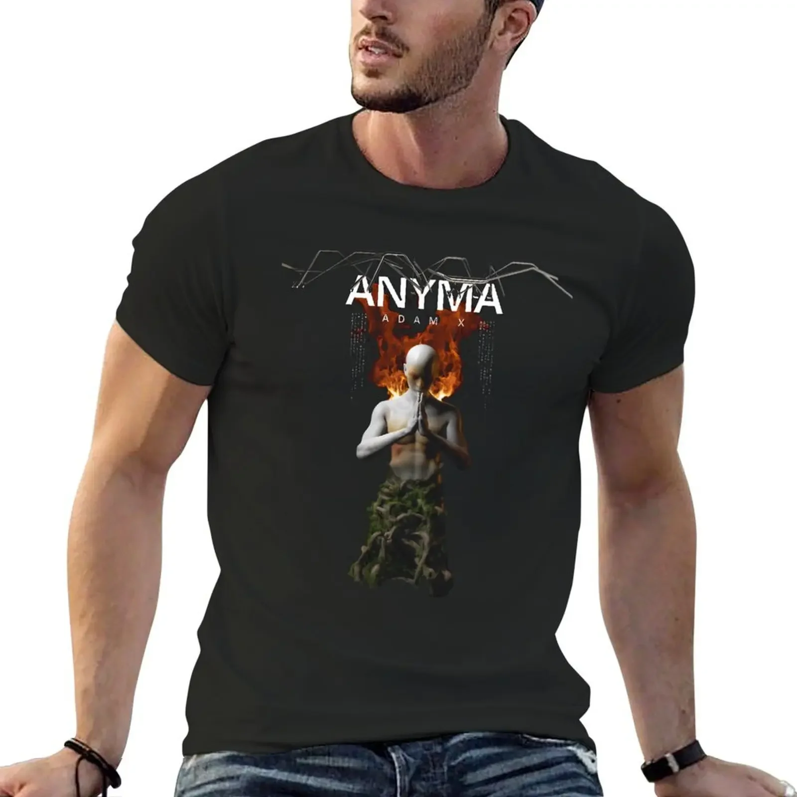 Anyma ADAM X Arrival T-shirt tops korean fashion clothes New Arrival Informal fashion men manga clothes harajuku Short Sleeve