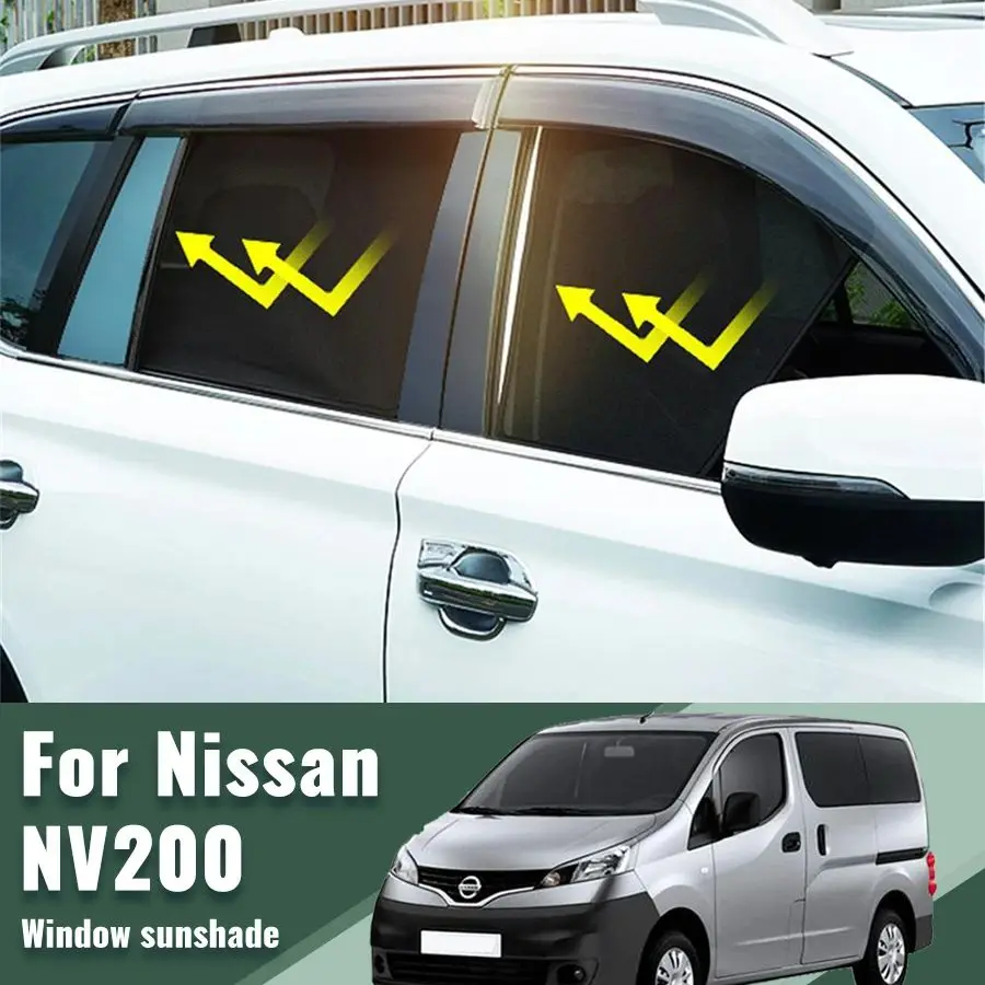 

For Nissan NV200 2010-2023 Car Sunshade Shield Magnetic Front Windshield Frame Blind Curtain Rear Side Window Sun Shade Visor