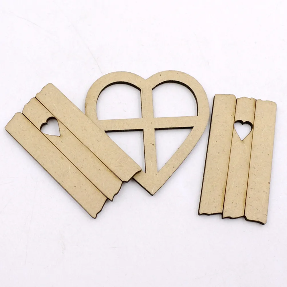 

5Packs Window Shape Wooden Pieces Premium Material DIY Craft Cutouts Decorations for Party School Camps Creative Handcrafts