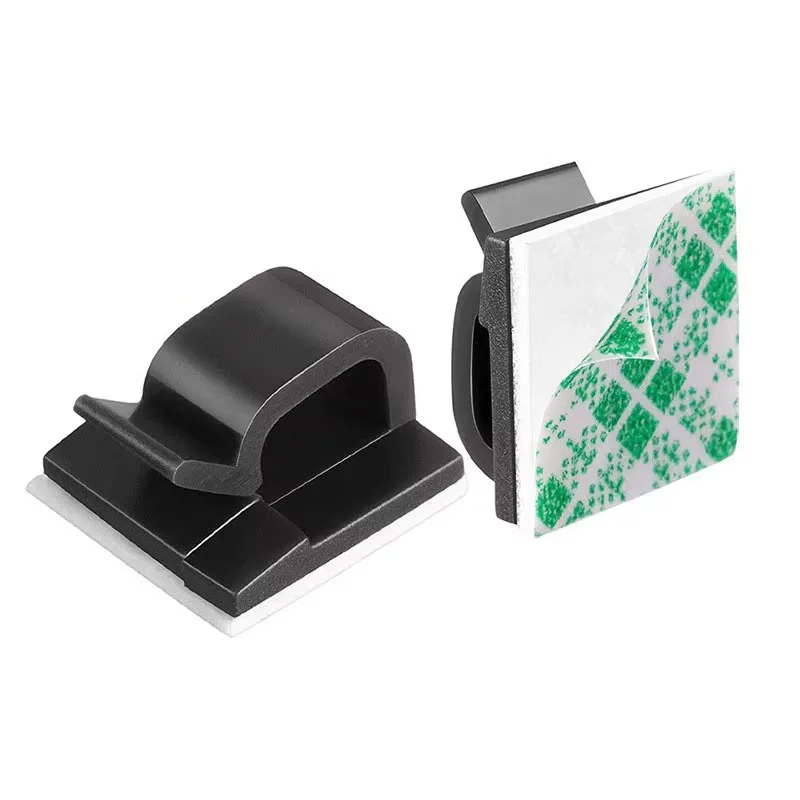 10/20/50PCS R-type Self-adhesive Wiring Buckle Cable Organizer Auto Fastener Car Clip Data Line Bobbin Winder Wall Mounted Hook image 6