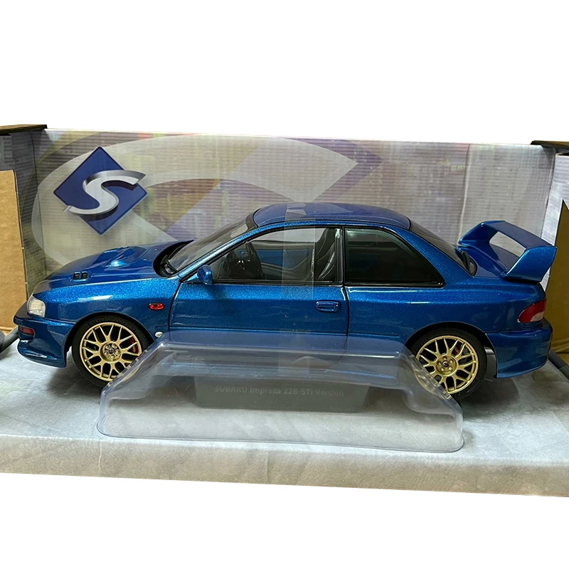 SOLIDO 1:18 scala SUBARU IMPREZA 22B simulazione modello di auto in lega Diecast Toy ornamenti da collezione per regali