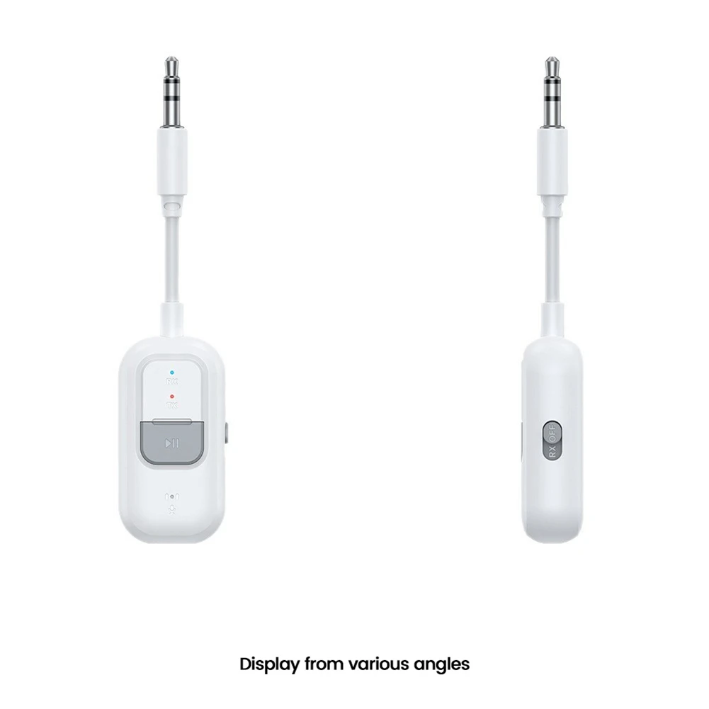 (A99Z] 2 in 1 Bluetooth 6.0 Audio Transmitter Receiver 3.5MM AUX Hifi Stereo Music BT Adapter for Car Airplane TV PC Headphone