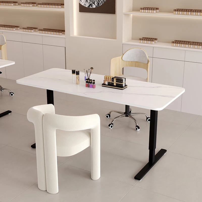 Minimalist Marble Top Nail Desk Profesional Premium Trendy Classic Nail Table Beauty Rustic Table Onglerie Nail Salon Furniture 6